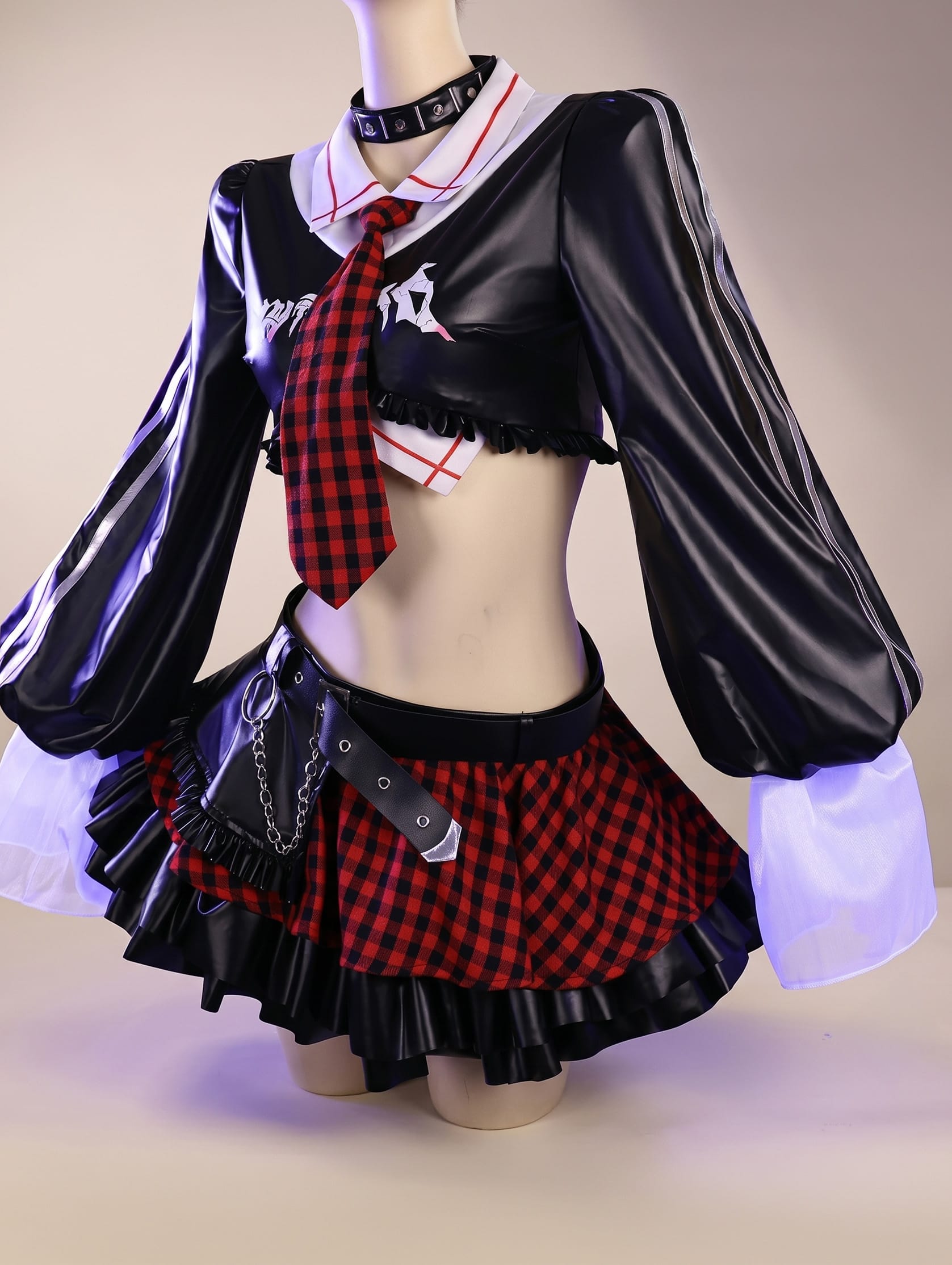 costume only / XS Cyber-Punk Asuka Langley Cosplay Set