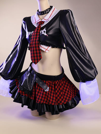 costume only / XS Cyber-Punk Asuka Langley Cosplay Set