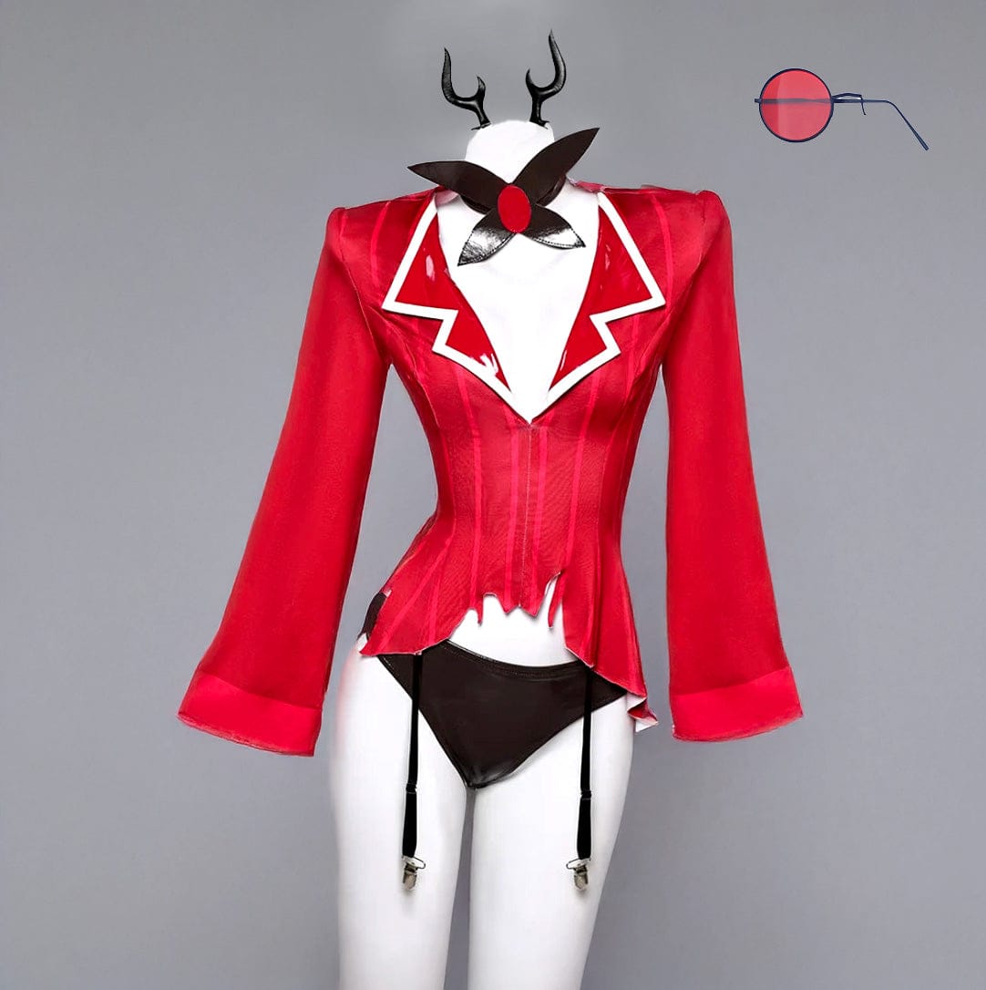 Costume without monocle / XS Alastor Hazbin Hotel Bikini Cosplay