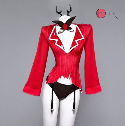 Costume without monocle / XS Alastor Hazbin Hotel Bikini Cosplay
