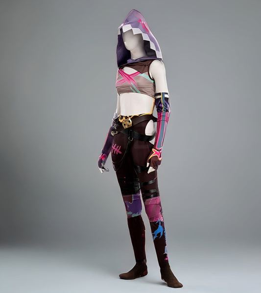 Costume / XS Jinx Arcane Hoodie Cosplay / Season 2 Fractured Jinx Cosplay