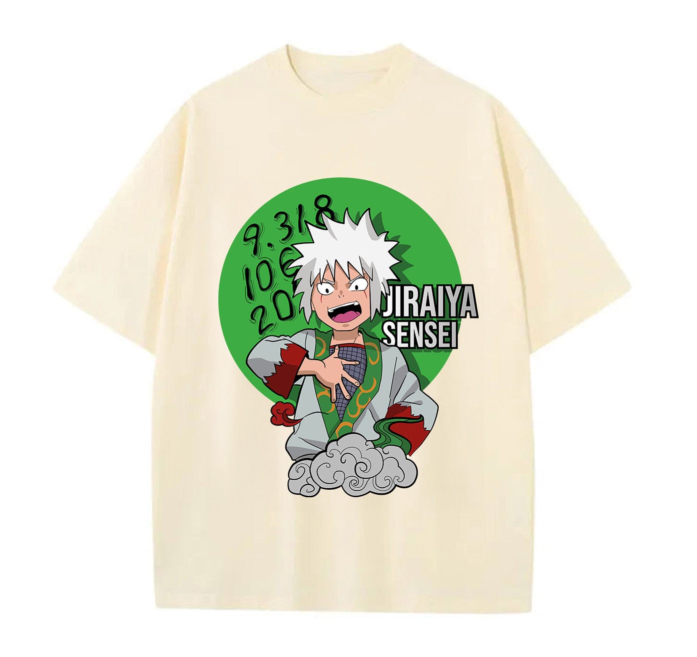 Cream / XS Jiraiya Sensei Anime Oversize T-Shirt