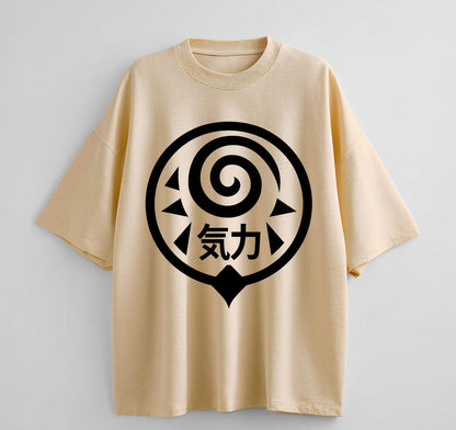 Cream / XS kanji Anime (Naruto)Oversize T-Shirt