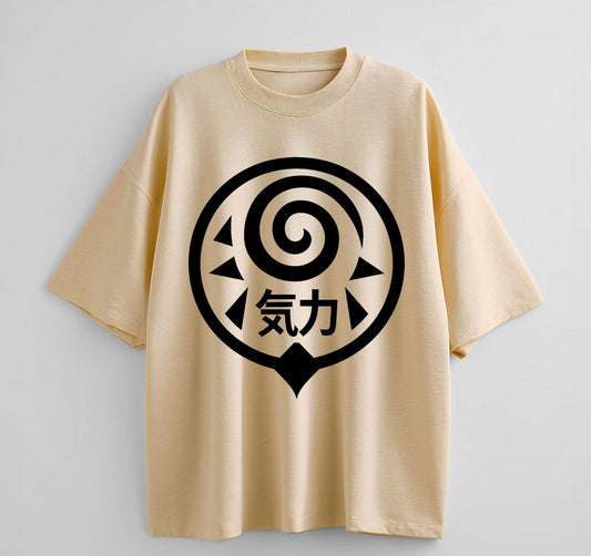 Cream / XS kanji Anime (Naruto)Oversize T-Shirt