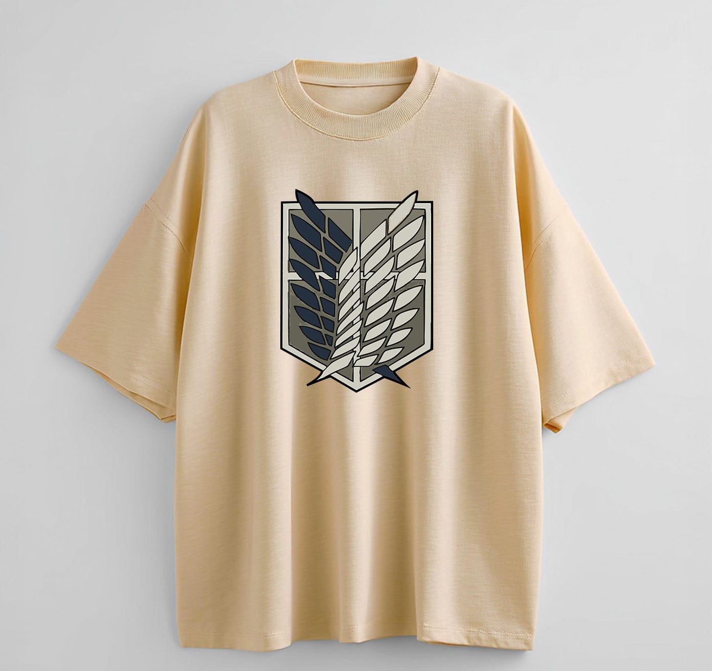 Cream / XS Survey Corps (Attack On Titan) Oversize T-Shirt