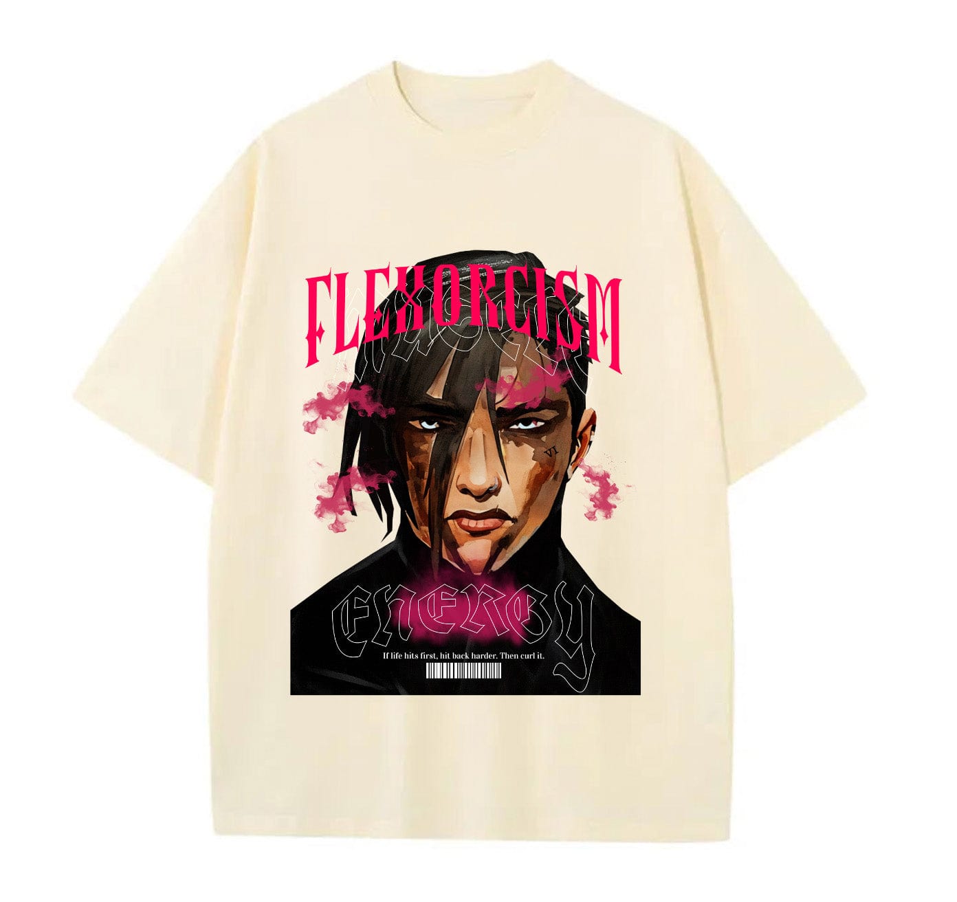 Cream / XS VI Flexorcism (Arcane) Anime Oversize T-shirt