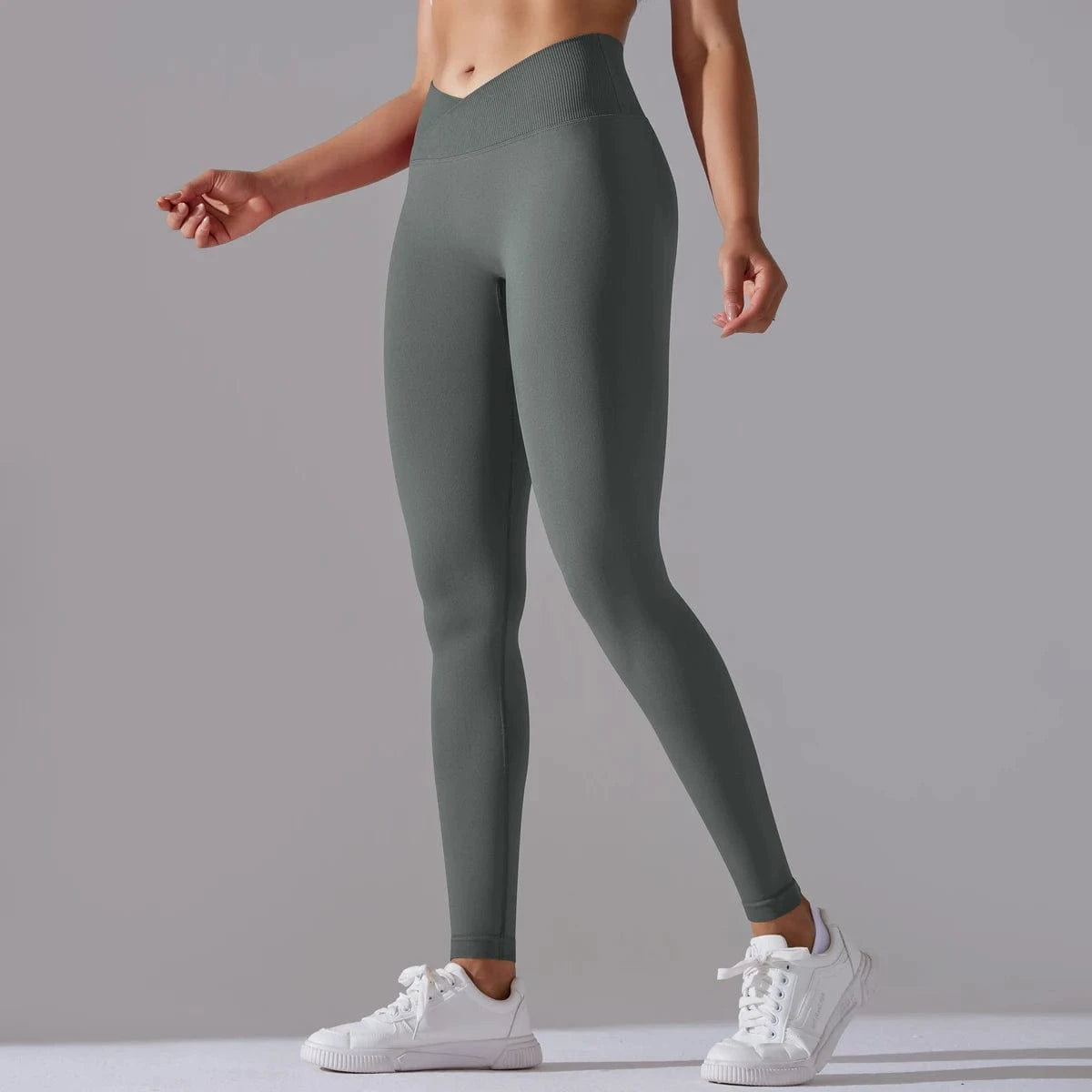 Crossover Waist Women Yoga Leggings / Victorious BioSync Leggings