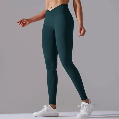 Crossover Waist Women Yoga Leggings / Victorious BioSync Leggings