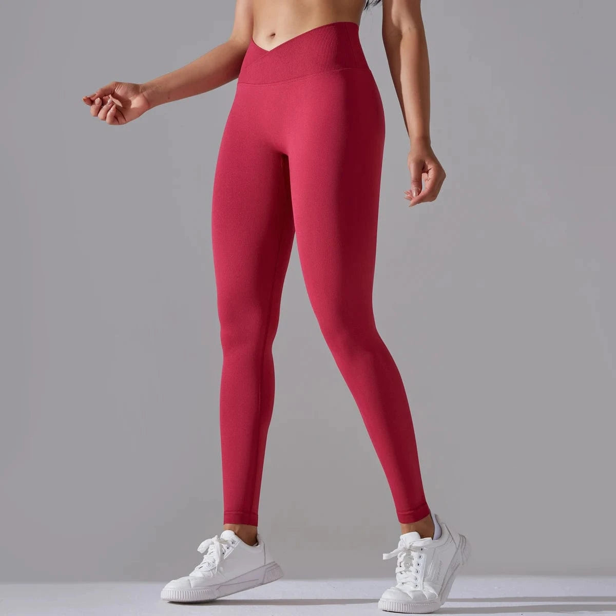 Crossover Waist Women Yoga Leggings / Victorious BioSync Leggings