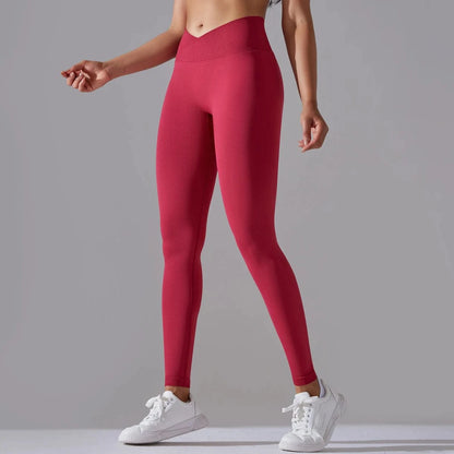 Crossover Waist Women Yoga Leggings / Victorious BioSync Leggings