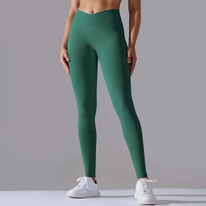 Crossover Waist Women Yoga Leggings / Victorious BioSync Leggings