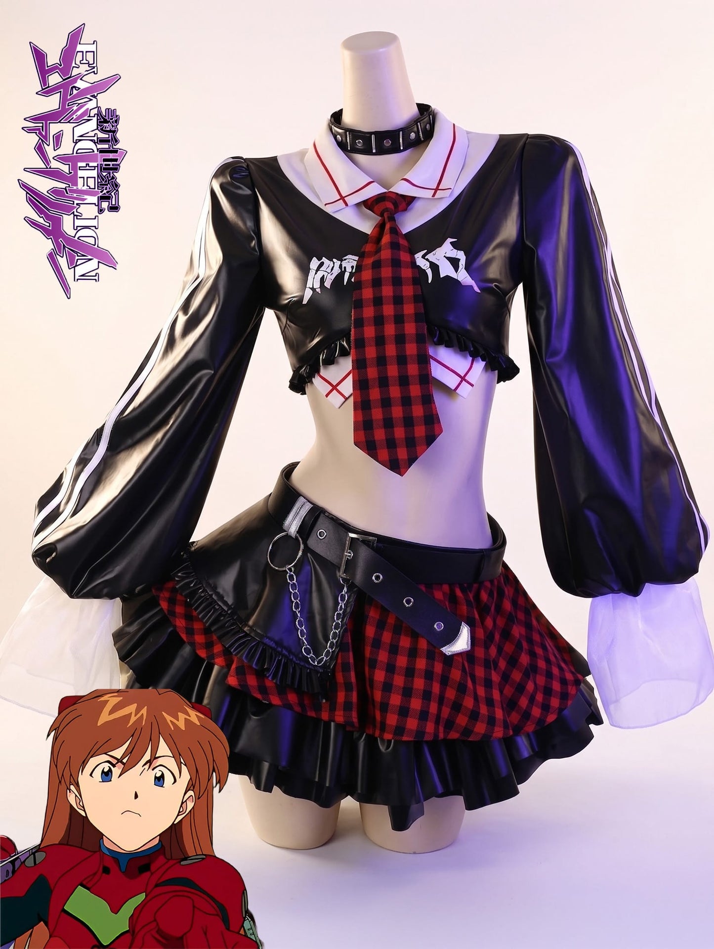 Cyber-Punk Asuka Langley Cosplay Set