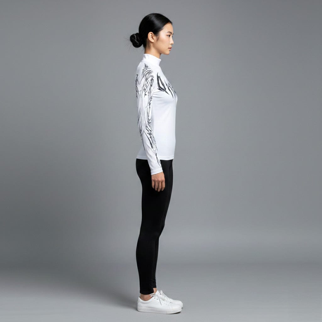 Cyber Sigil Long Sleeve Sports T-shirt / Korean Fashion Gothic Shirt