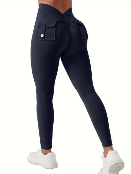 Dark blue / S Callisto Core Sports Leggings with Pockets