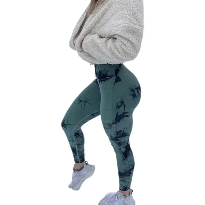 Dark green / XL 73-94KG Victorious Romulus Radiance Tie-Dye Seamless Leggings
