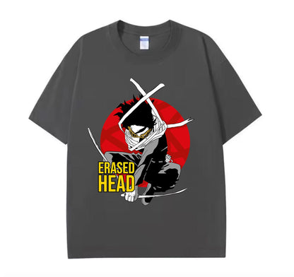 Dark Grey / XS Erased Head (My Hero Academia) Anime Oversize T-Shirt
