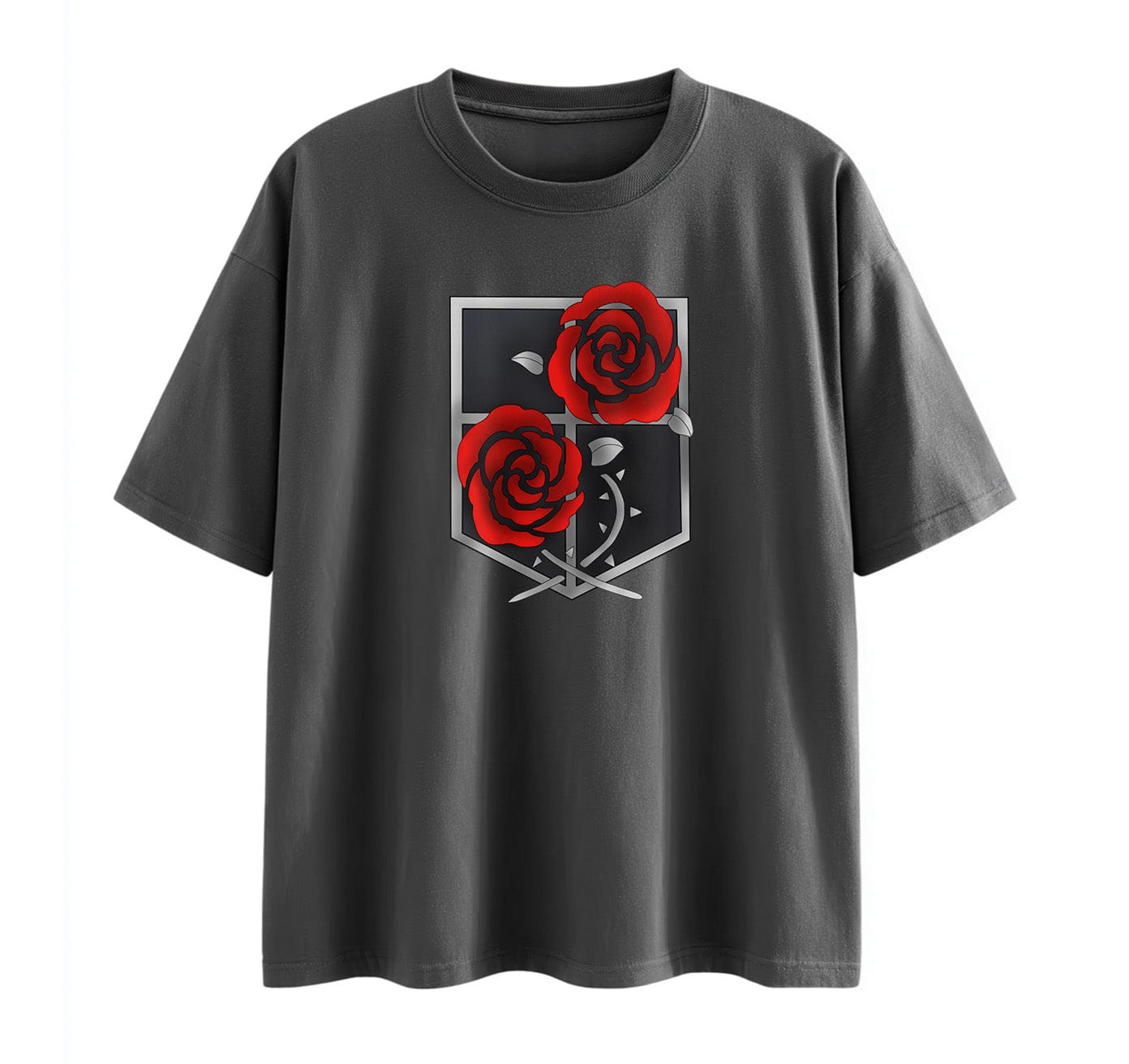 Dark Grey / XS Garrison (Attack On Titan) Oversize T-Shirt