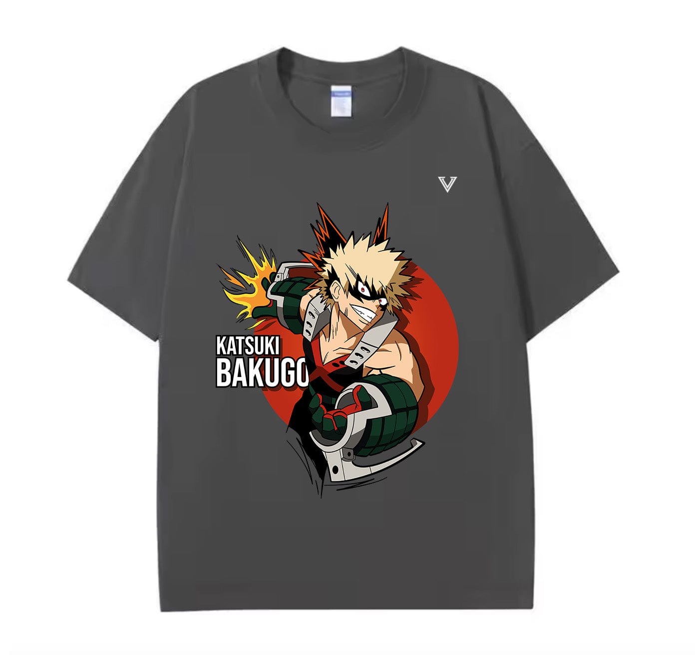 Dark Grey / XS Katsuki Bakugo (My Hero Academia) Anime Oversize T-Shirt