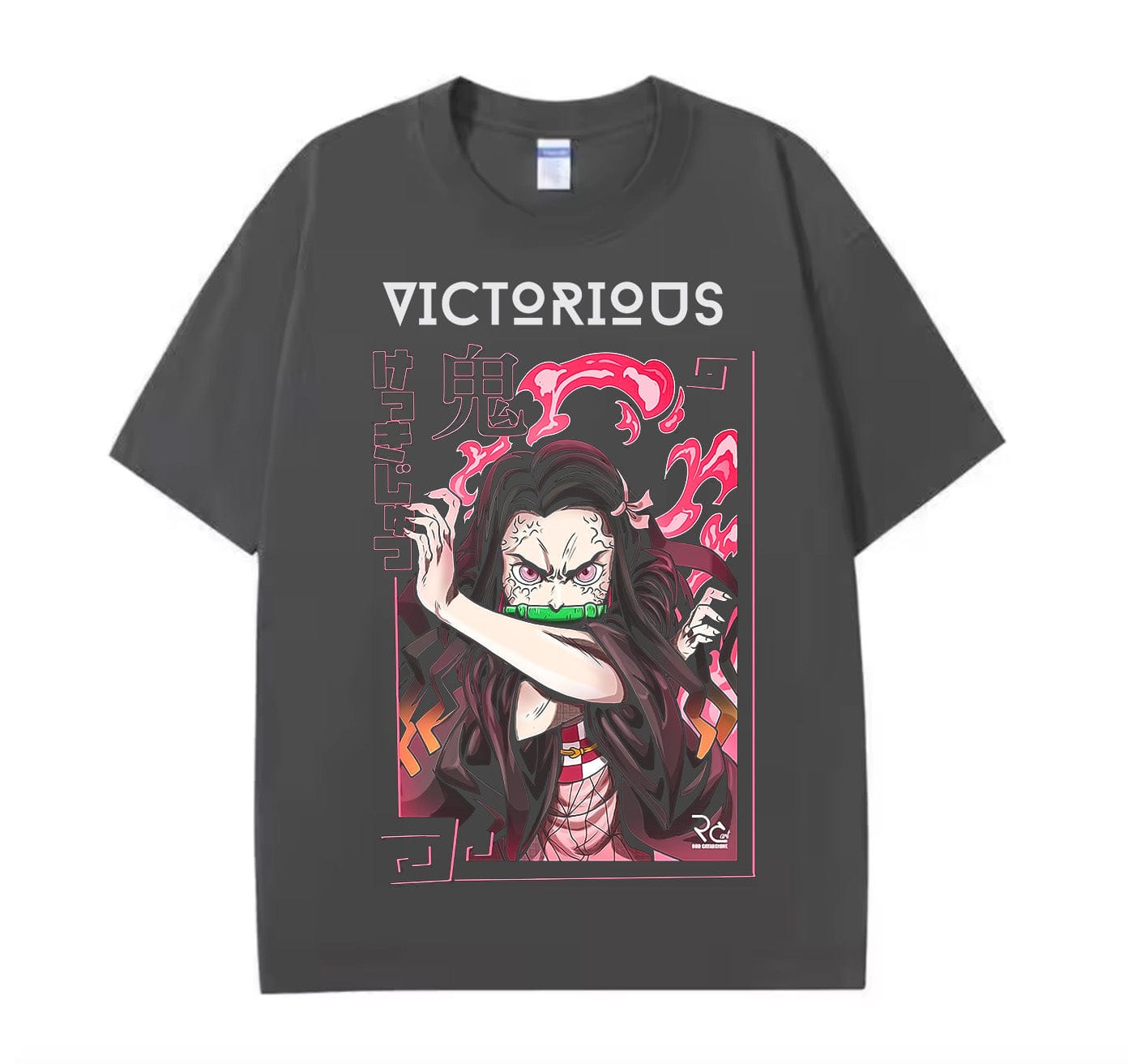 Dark Grey / XS Nezuko (Demon Slayer)  Anime Oversize T-Shirt