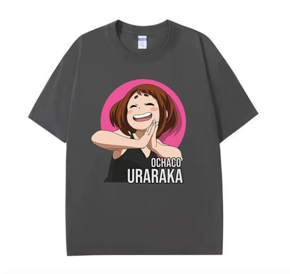 Dark Grey / XS Ochaco 2 (My Hero Academia) Anime Oversize T-Shirt