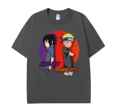 Dark Grey / XS Sasuke (Naruto) Anime Oversize T-Shirt