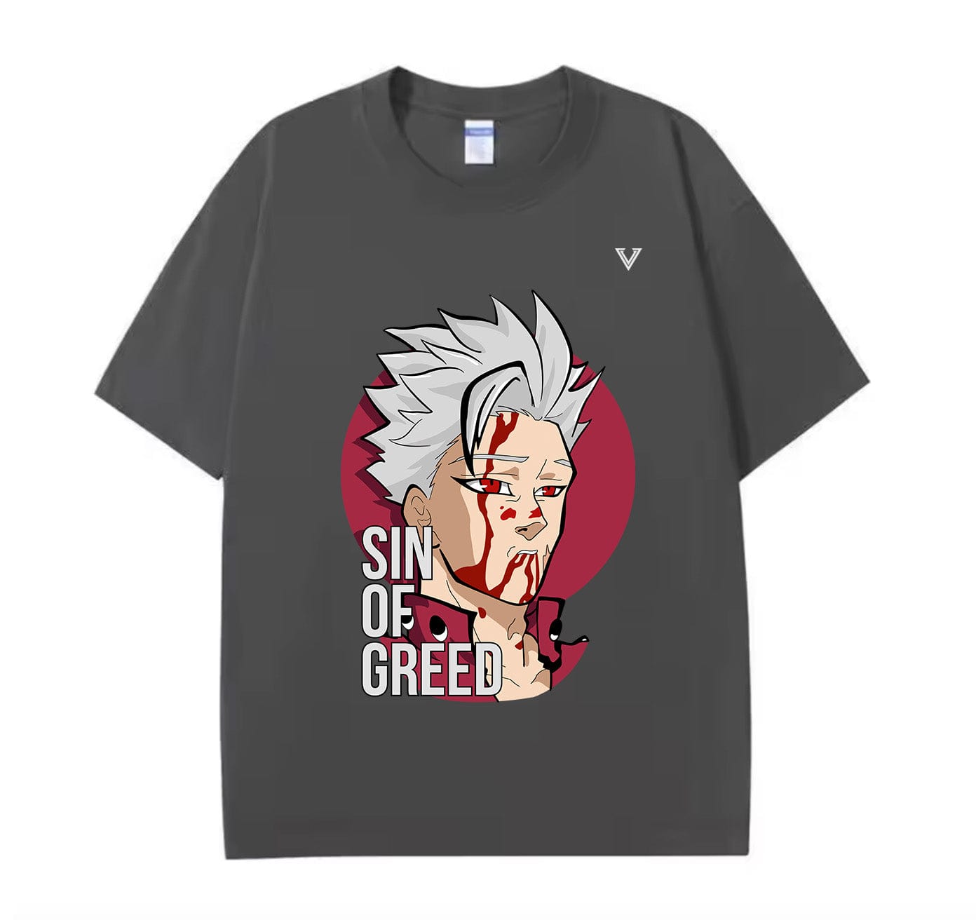 Dark Grey / XS Sin of Greed (Seven Deadly Sins) Anime Oversize T-Shirt