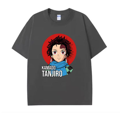Dark Grey / XS Tanjiro (Demon Slayer) Anime Oversize T-Shirt