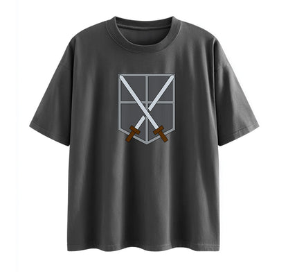 Dark Grey / XS Training Corps (Attack On Titan) Oversize T-Shirt