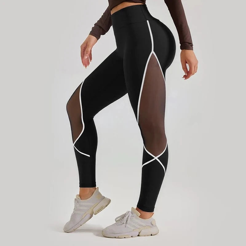 Dark Mesh Leggings/ Sports leggings/ Yoga Leggings