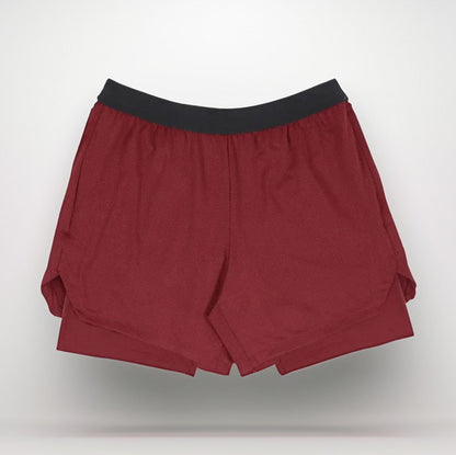 Dark red / M Victorious Men’s Shorts – Dual-Layer Design for Performance Training