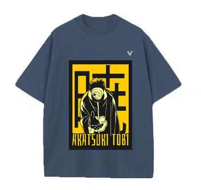 Denim blue / XS Akatsuki Tobi (Naruto) Anime Oversize T-Shirt