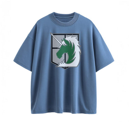 Denim blue / XS Brigade (Attack On Titan) Oversize T-Shirt
