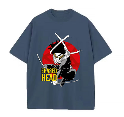 Denim blue / XS Erased Head (My Hero Academia) Anime Oversize T-Shirt
