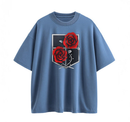 Denim blue / XS Garrison (Attack On Titan) Oversize T-Shirt