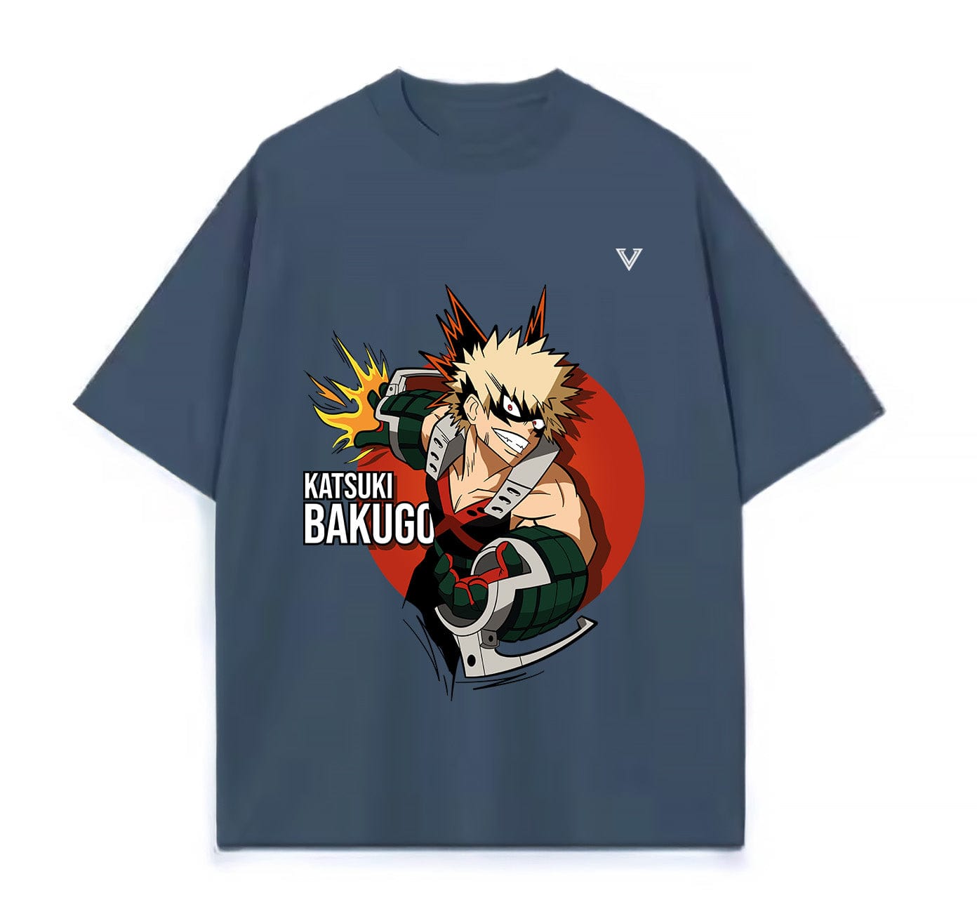 Denim blue / XS Katsuki Bakugo (My Hero Academia) Anime Oversize T-Shirt