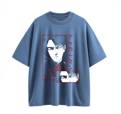 Denim blue / XS Levi (SNK2) Anime Oversize T-Shirt