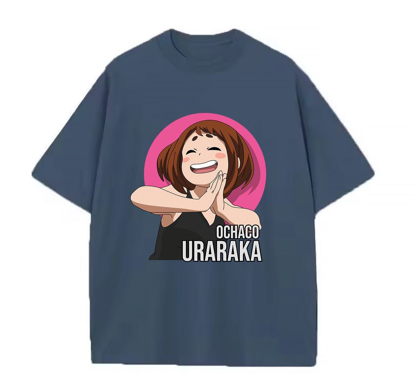 Denim blue / XS Ochaco 2 (My Hero Academia) Anime Oversize T-Shirt