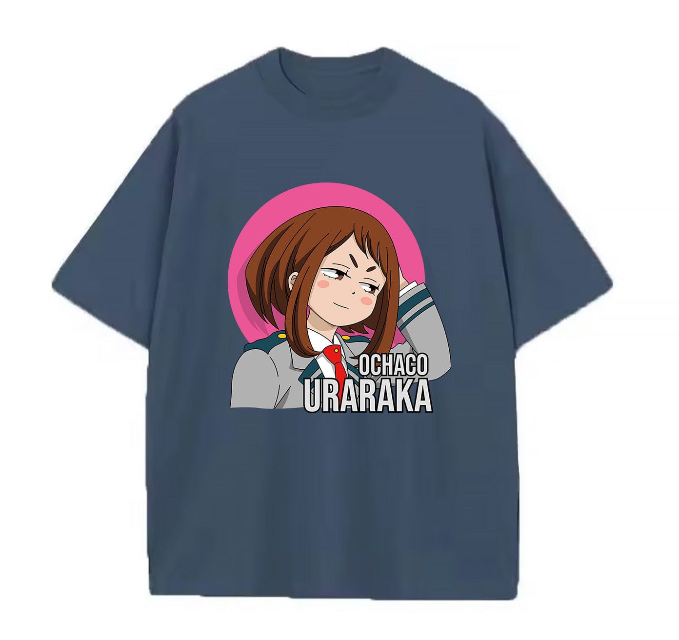 Denim blue / XS Ochaco Uraraka (My Hero Academia) Anime Oversize T-Shirt