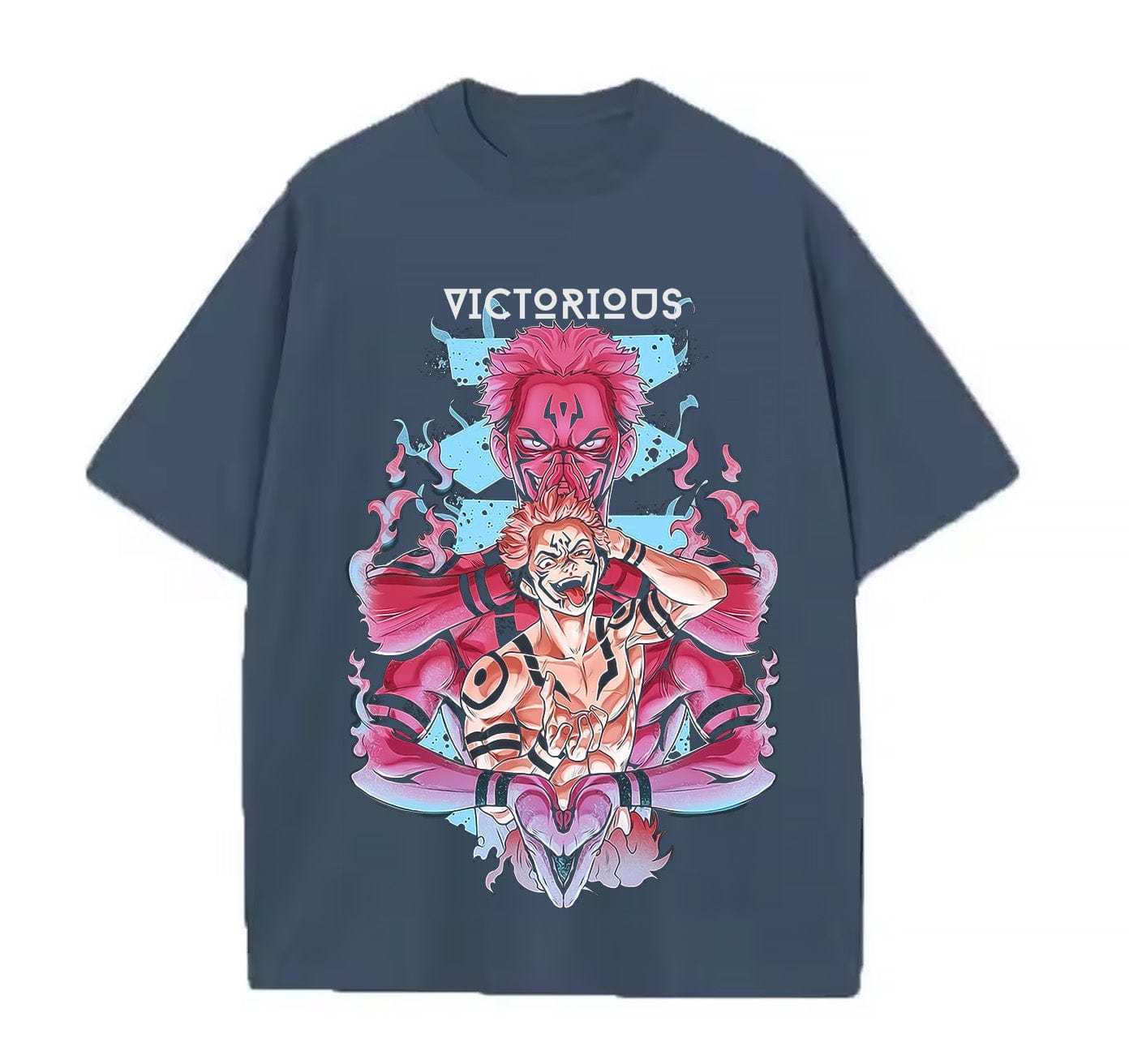 Denim blue / XS Sukuna (Jujutsu Kaisen) Anime oversize T-Shirt