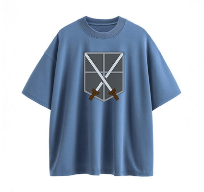Denim blue / XS Training Corps (Attack On Titan) Oversize T-Shirt