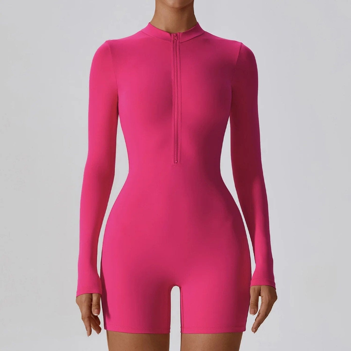 Dragon fruit color / S Victorious ZenithMotion Long Sleeve Jumpsuit