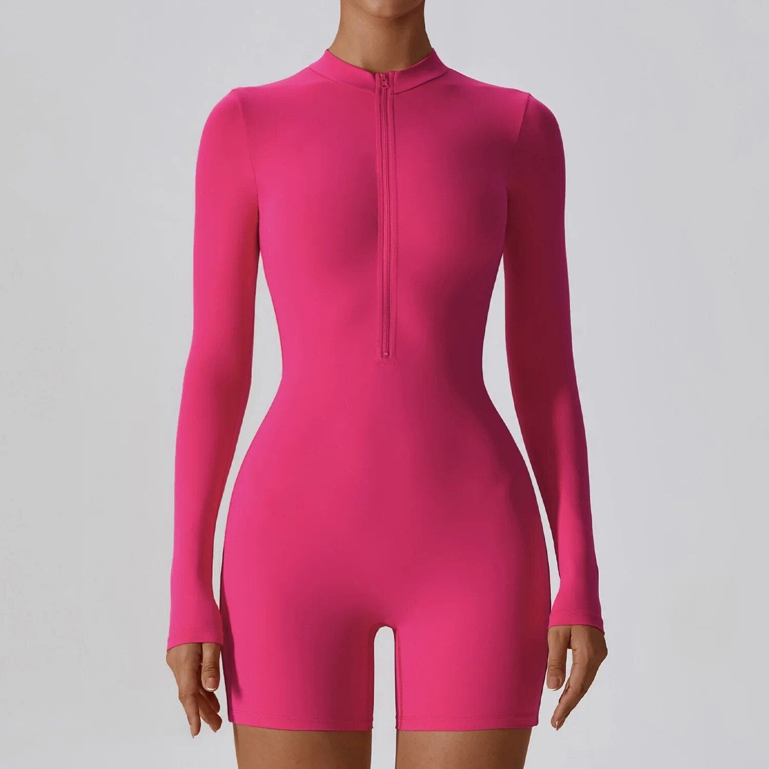Dragon fruit color / S Victorious ZenithMotion Long Sleeve Jumpsuit