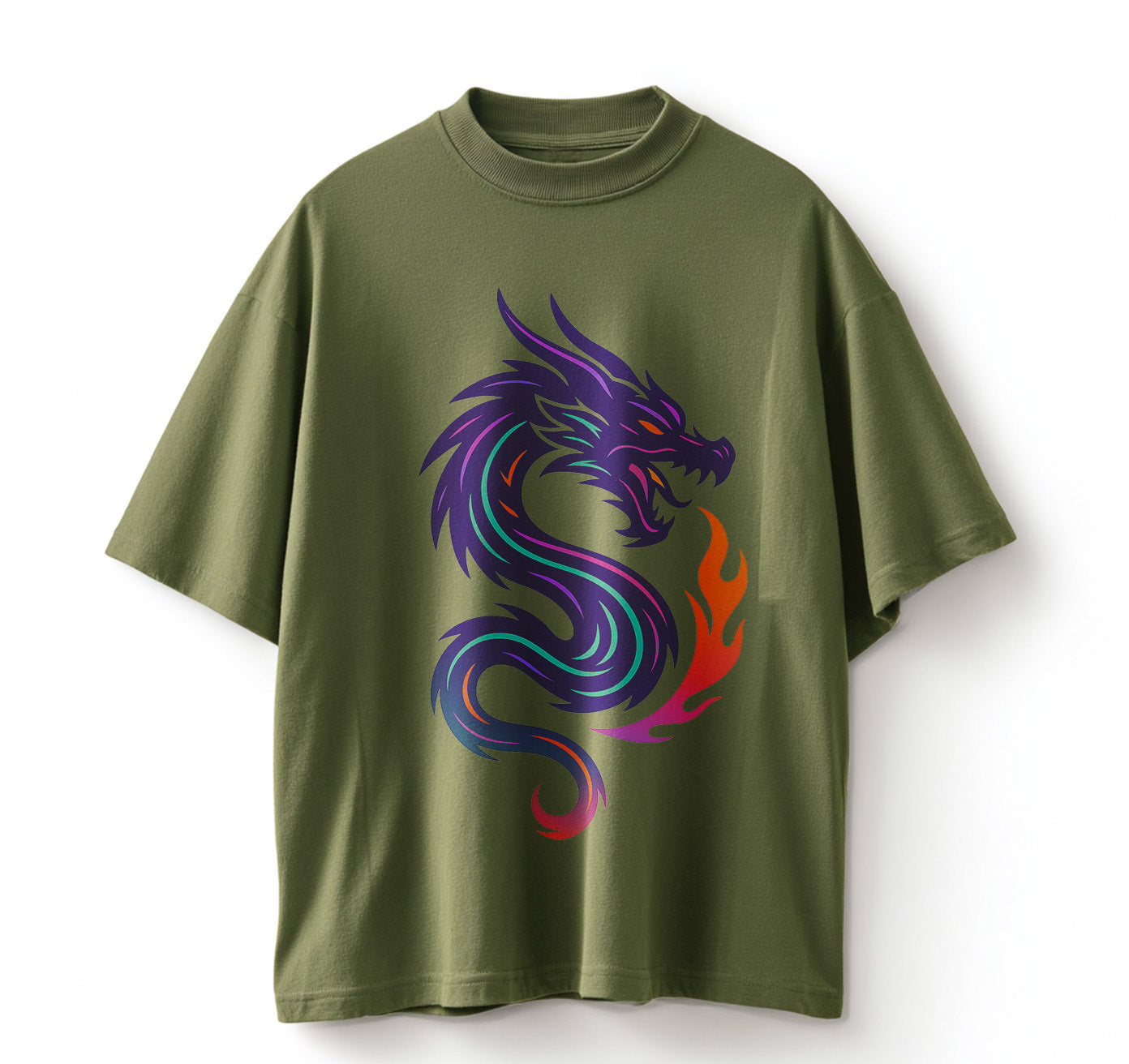 Dragon Symbol Anime Oversize T-Shirt