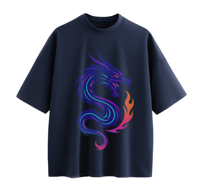 Dragon Symbol Anime Oversize T-Shirt