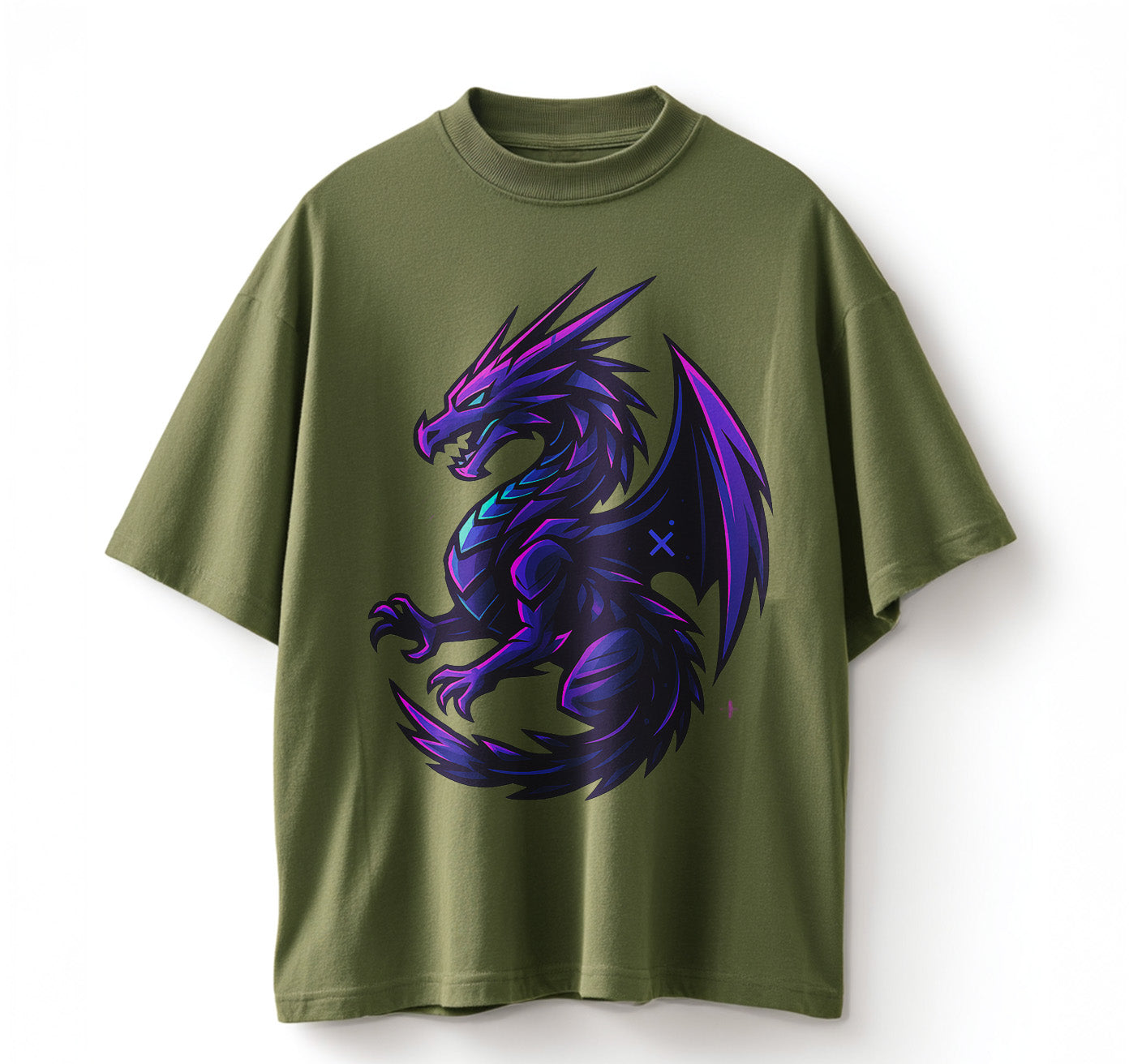 Neon Dragon Anime Oversize T-Shirt