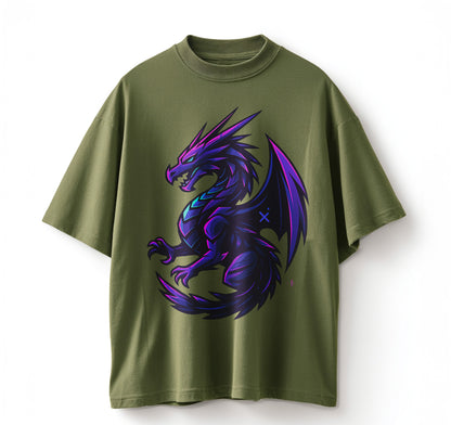 Neon Dragon Anime Oversize T-Shirt