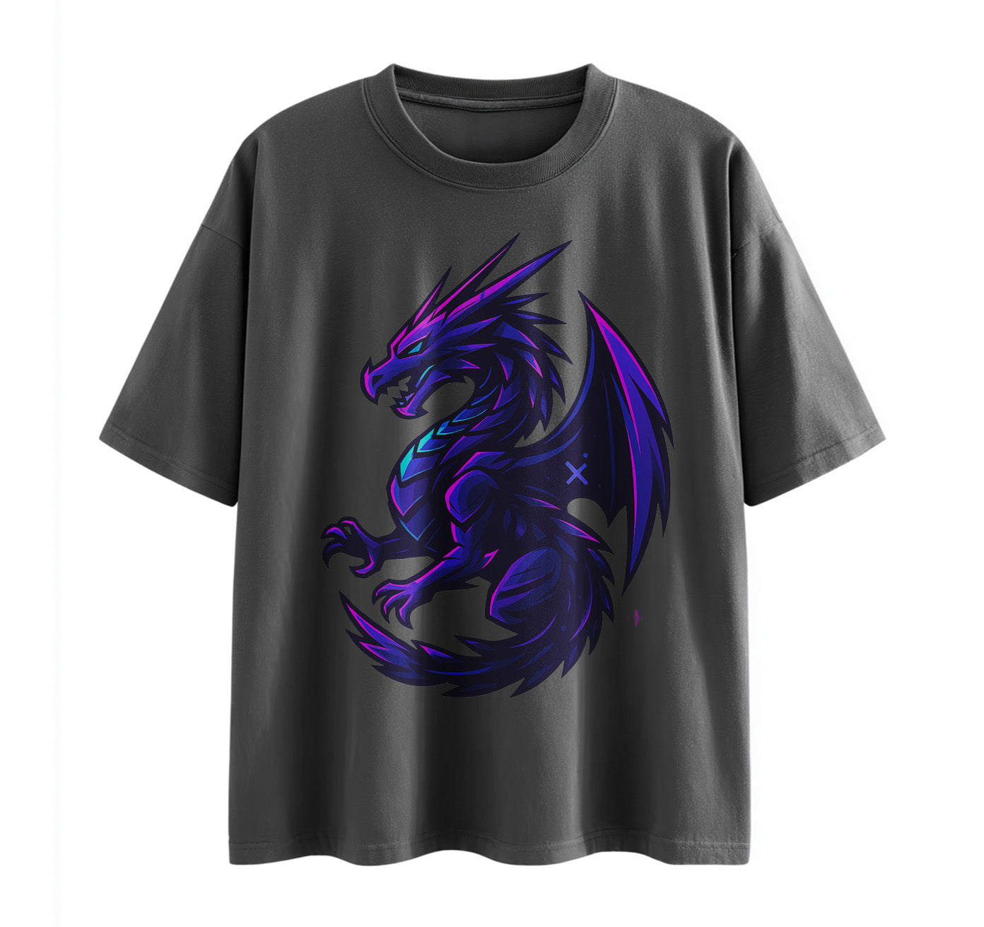 Neon Dragon Anime Oversize T-Shirt