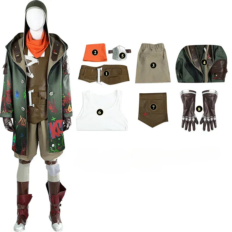Ekko Costume / XS Arcane Ekko Cosplay