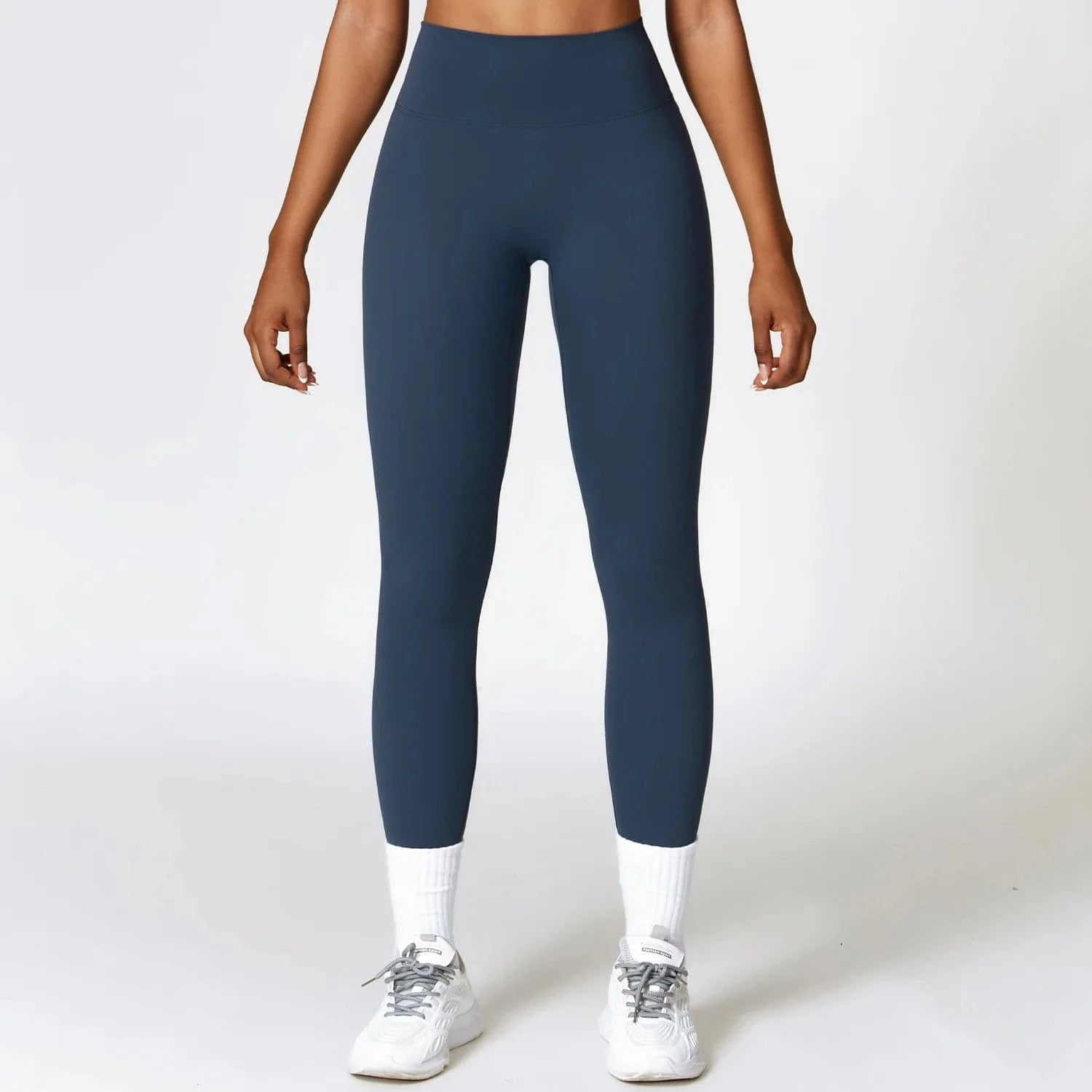Emblem Blue / S High Waist Seamless Leggings/ Yoga Leggings/ Sports Leggings