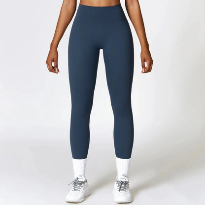 Emblem Blue / S High Waist Seamless Leggings/ Yoga Leggings/ Sports Leggings